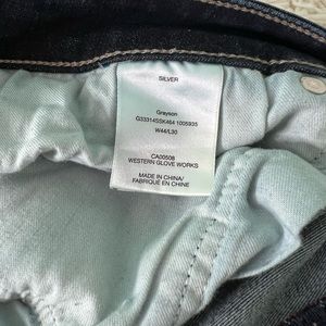 Mens silver jeans